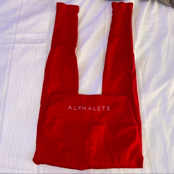 Alphalete Pants - red alphalete leggings